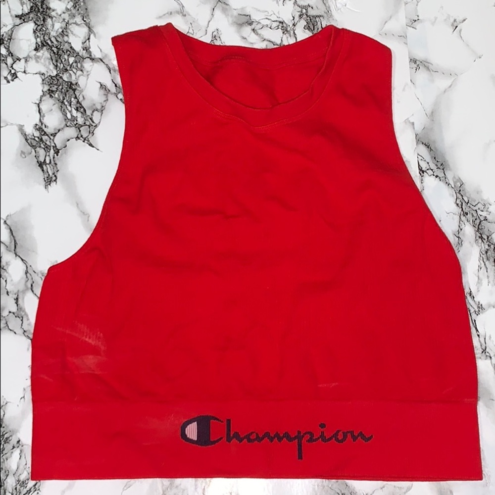 Champion red crop top